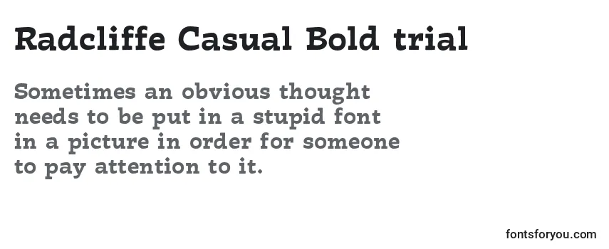 Radcliffe Casual Bold trial Font