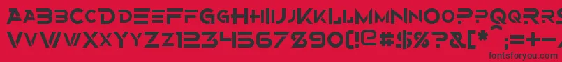 Alternity Font – Black Fonts on Red Background