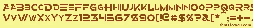 Alternity Font – Brown Fonts on Yellow Background