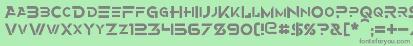 フォントAlternity – 緑の背景に灰色の文字