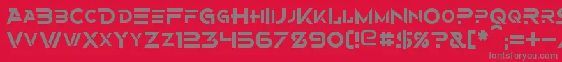 フォントAlternity – 赤い背景に灰色の文字