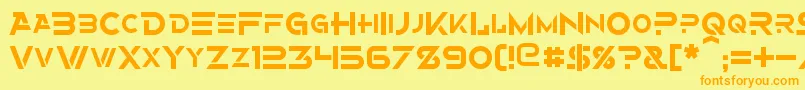 Alternity Font – Orange Fonts on Yellow Background