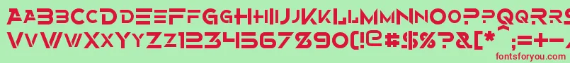 Alternity Font – Red Fonts on Green Background