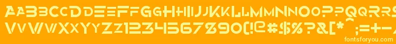 フォントAlternity – オレンジの背景に黄色の文字