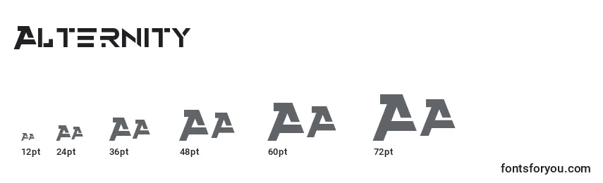 Размеры шрифта Alternity
