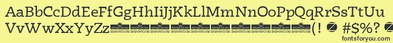 Radcliffe Casual Regular trial Font – Black Fonts on Yellow Background