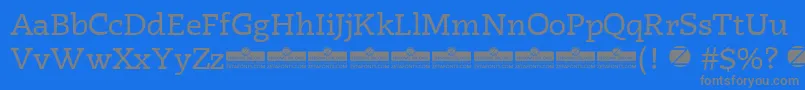 fuente Radcliffe Casual Regular trial – Fuentes Grises Sobre Fondo Azul
