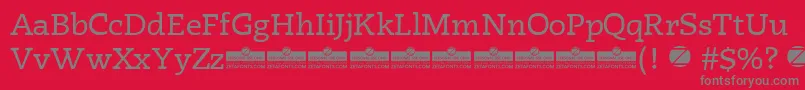 Radcliffe Casual Regular trial Font – Gray Fonts on Red Background