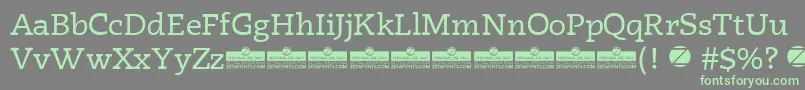 Radcliffe Casual Regular trial Font – Green Fonts on Gray Background