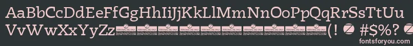 Radcliffe Casual Regular trial Font – Pink Fonts on Black Background