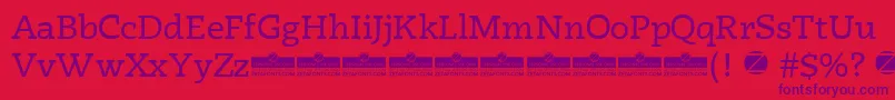 Radcliffe Casual Regular trial-Schriftart – Violette Schriften auf rotem Hintergrund