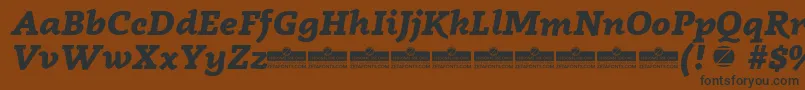Radcliffe ExtraBold Italic trial Font – Black Fonts on Brown Background