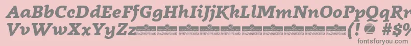 Radcliffe ExtraBold Italic trial Font – Gray Fonts on Pink Background