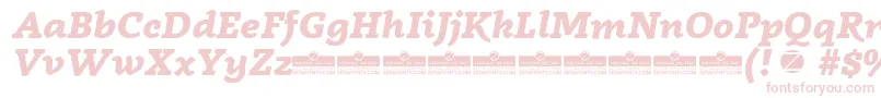 Radcliffe ExtraBold Italic trial Font – Pink Fonts on White Background