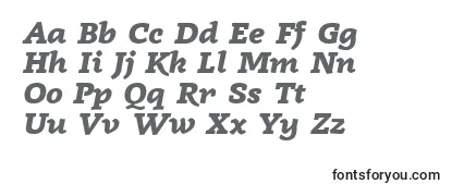 Radcliffe ExtraBold Italic trial-fontti