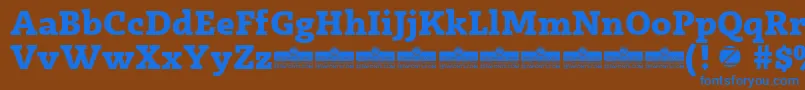 Radcliffe ExtraBold trial Font – Blue Fonts on Brown Background