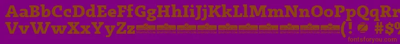 Radcliffe ExtraBold trial Font – Brown Fonts on Purple Background