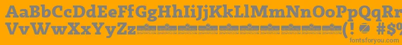 Radcliffe ExtraBold trial Font – Gray Fonts on Orange Background