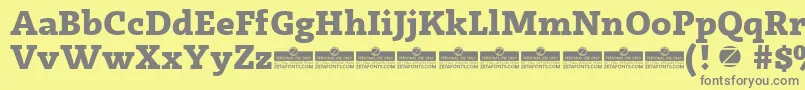 Radcliffe ExtraBold trial Font – Gray Fonts on Yellow Background