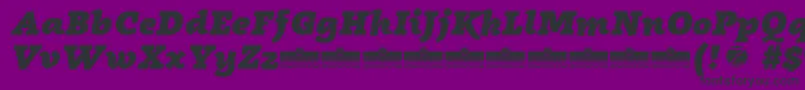 Radcliffe Heavy Italic trial Font – Black Fonts on Purple Background