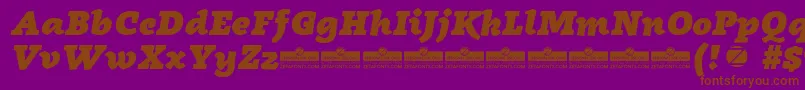 fuente Radcliffe Heavy Italic trial – Fuentes Marrones Sobre Fondo Morado