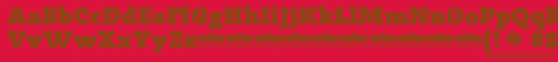 Radcliffe Heavy trial Font – Brown Fonts on Red Background