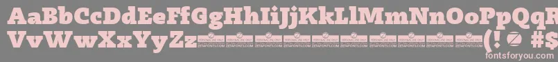 Radcliffe Heavy trial Font – Pink Fonts on Gray Background