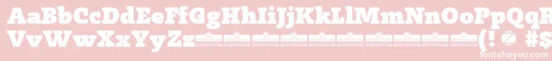 Radcliffe Heavy trial Font – White Fonts on Pink Background