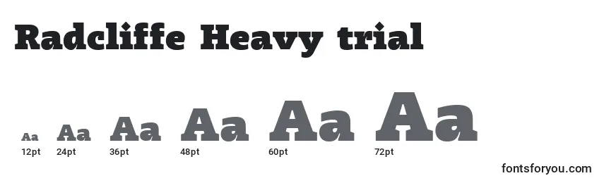 Radcliffe Heavy trial Font Sizes