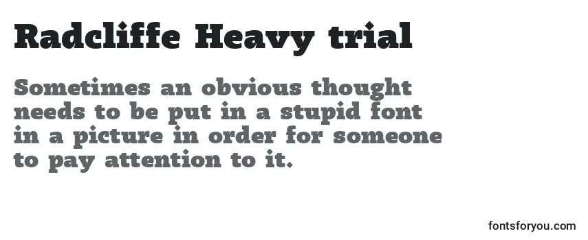 Fonte Radcliffe Heavy trial