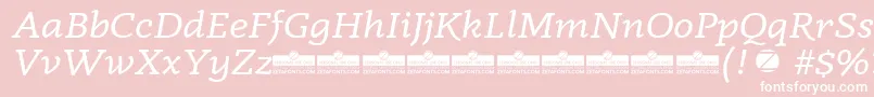 Radcliffe Italic trial Font – White Fonts on Pink Background