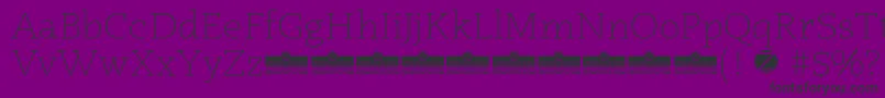 Radcliffe Light trial Font – Black Fonts on Purple Background