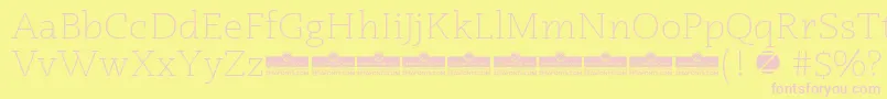 Radcliffe Light trial Font – Pink Fonts on Yellow Background