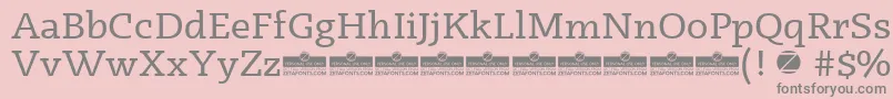 Radcliffe Regular trial Font – Gray Fonts on Pink Background