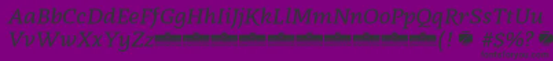 Radcliffe SemiBold Italic trial Font – Black Fonts on Purple Background