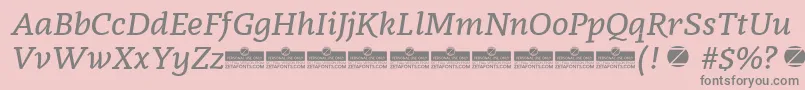 Radcliffe SemiBold Italic trial Font – Gray Fonts on Pink Background