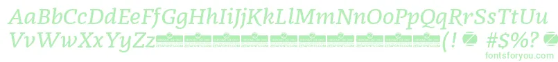 Radcliffe SemiBold Italic trial Font – Green Fonts on White Background
