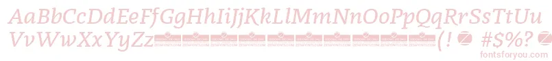 Radcliffe SemiBold Italic trial Font – Pink Fonts on White Background