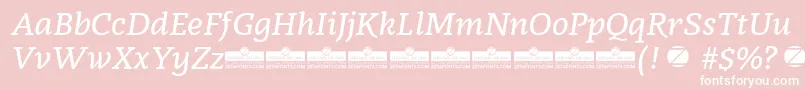 Radcliffe SemiBold Italic trial Font – White Fonts on Pink Background