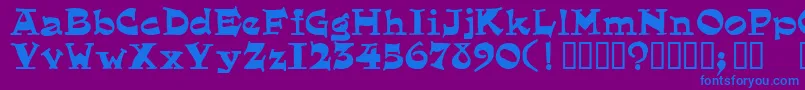 Eg Font – Blue Fonts on Purple Background