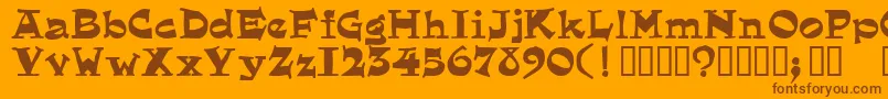 Eg Font – Brown Fonts on Orange Background