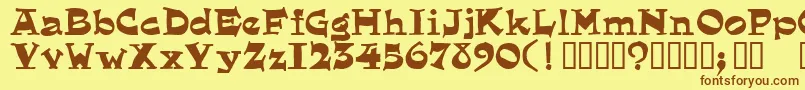 Eg Font – Brown Fonts on Yellow Background