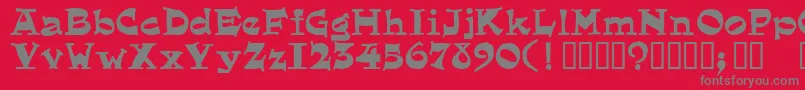 Eg Font – Gray Fonts on Red Background