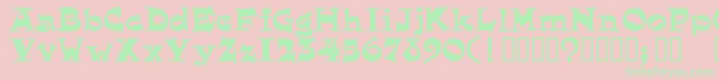 Eg Font – Green Fonts on Pink Background