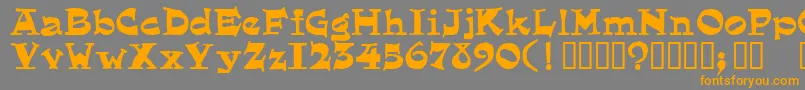 Eg Font – Orange Fonts on Gray Background