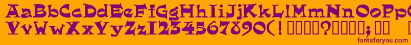 Eg Font – Purple Fonts on Orange Background