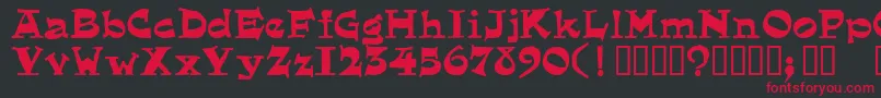 Eg Font – Red Fonts on Black Background