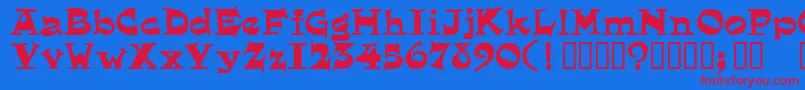 Eg Font – Red Fonts on Blue Background