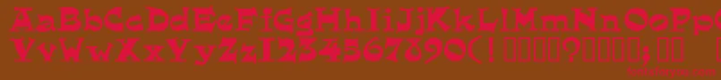 Eg Font – Red Fonts on Brown Background