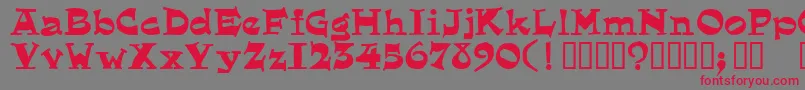 Eg Font – Red Fonts on Gray Background